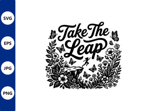 Bold Floral Runner Leap Vector