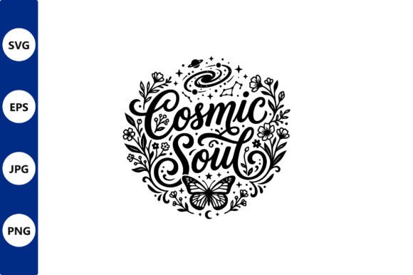 Cosmic Soul Floral Circle Design