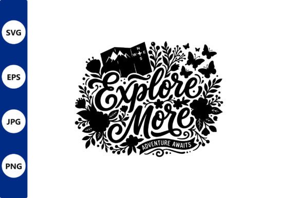 Explore More Floral Doodle Logo
