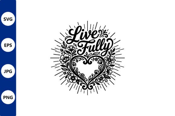 Floral Heart Line Art