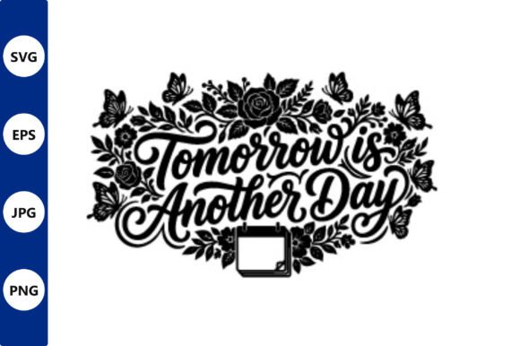 Floral Vector Typography Tomorrow is
