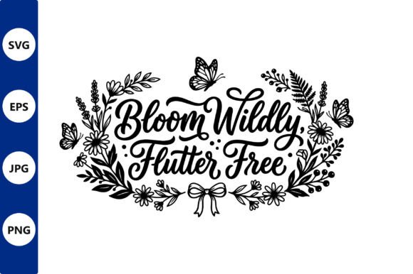 Floral Wreath Script Typography Vector