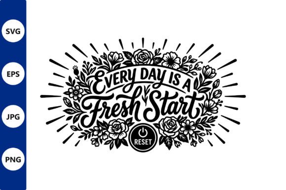 Floral Wreath Typography Fresh Start