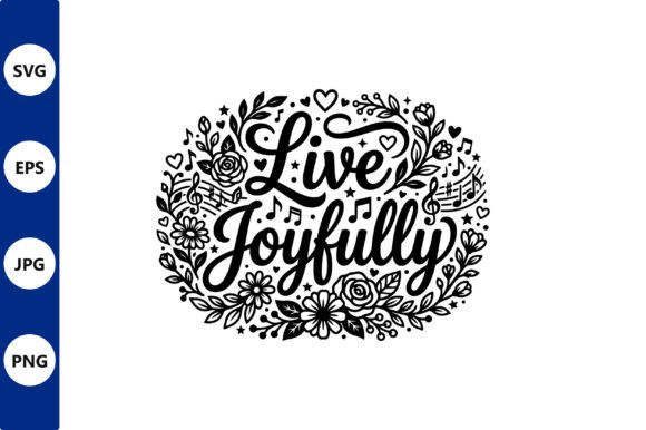 Live Joyfully Floral Circle
