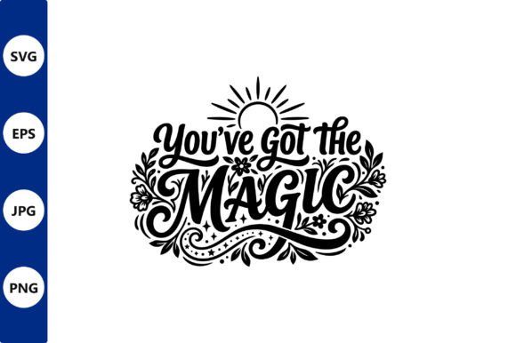 Magic Phrase Floral Crest