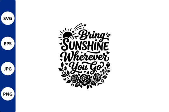 Sunshine Floral Typography